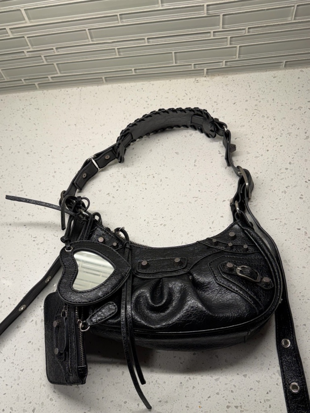 Balenciaga Le Cagole XS Shoulder Bag with Mirror Charm - Picture 2 of 7